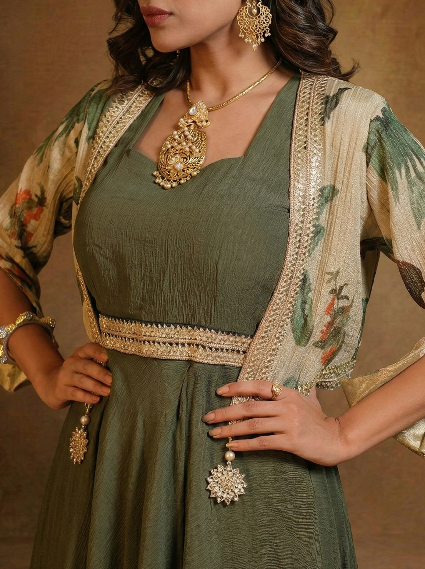 Printed Tissue Jacket with a gown