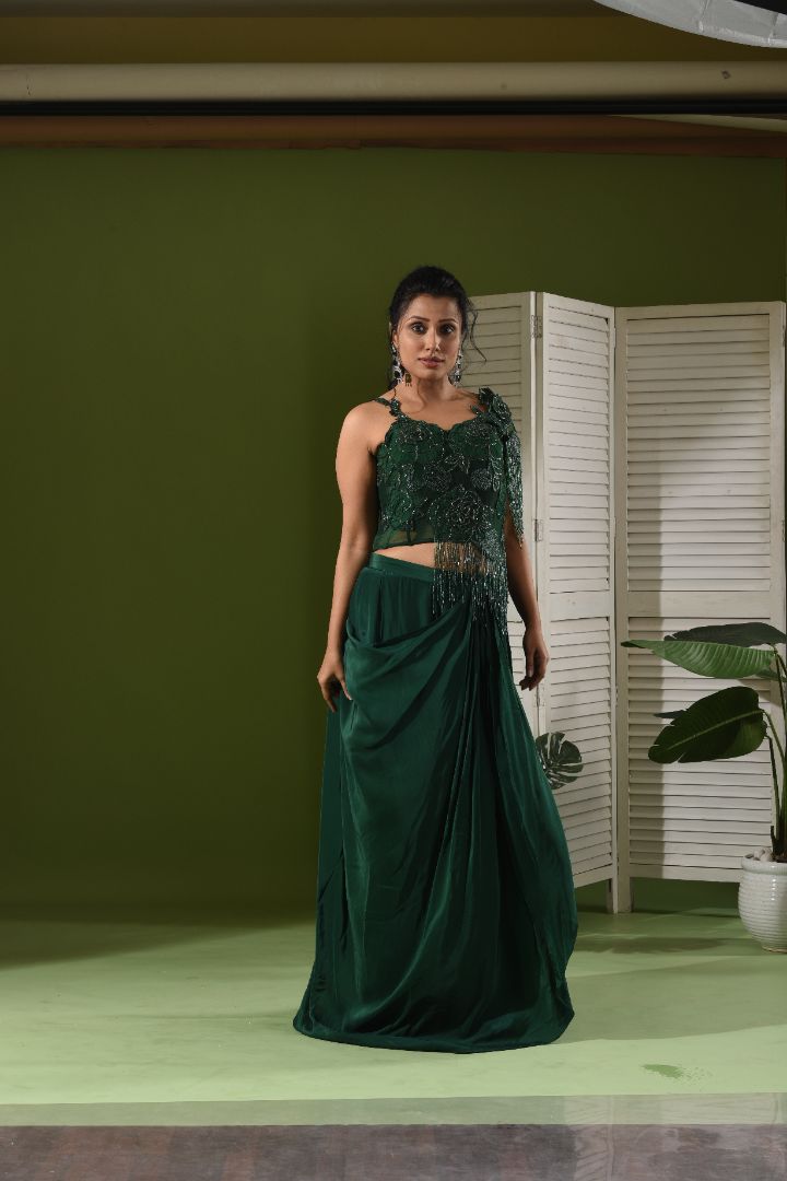 Corset Top and drape skirt