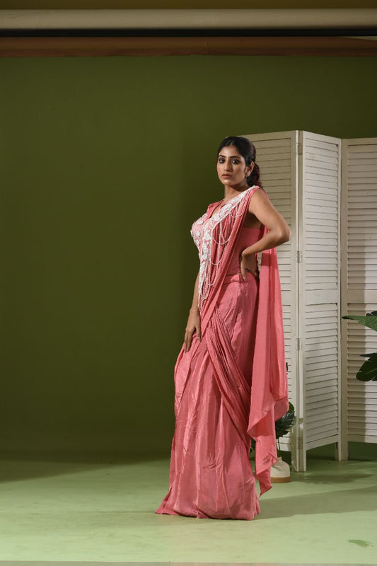 Drape saree with a modern blouse