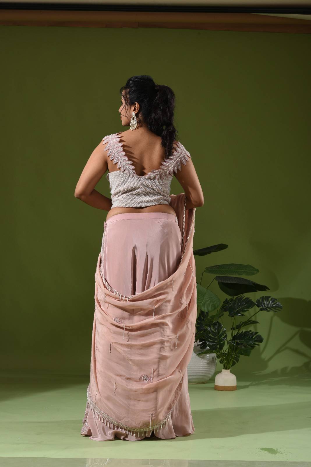 Dual panel lehenga set