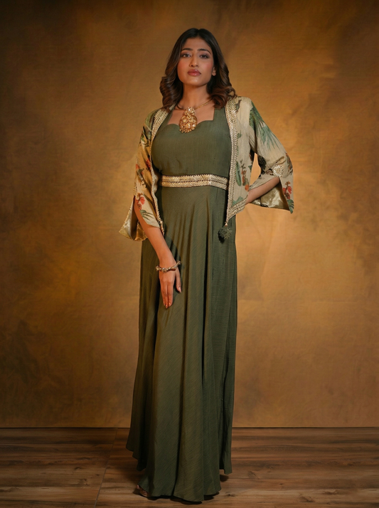 Printed Tissue Jacket with a gown