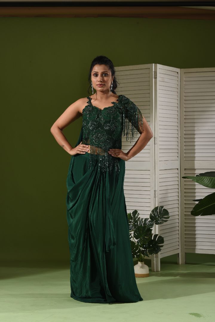 Corset Top and drape skirt