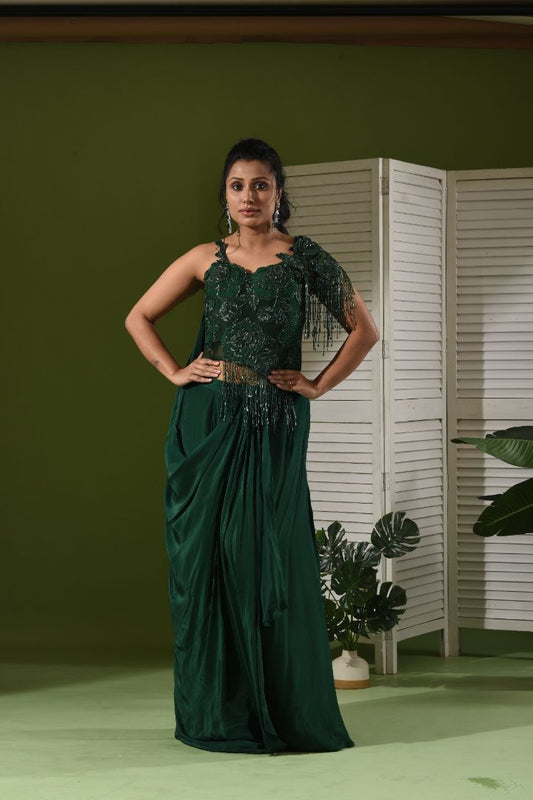 Corset Top and drape skirt