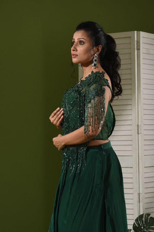 Corset Top and drape skirt