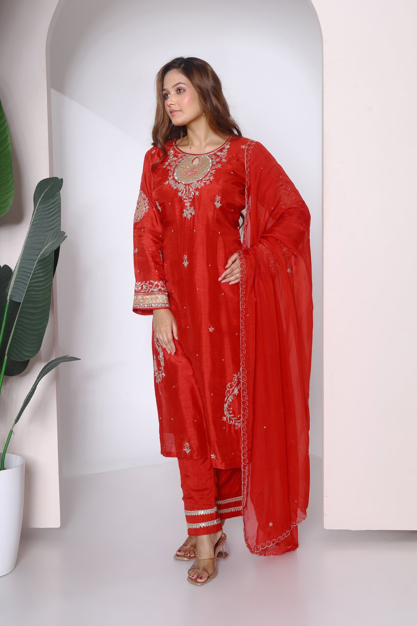 Brick Orange kurta set