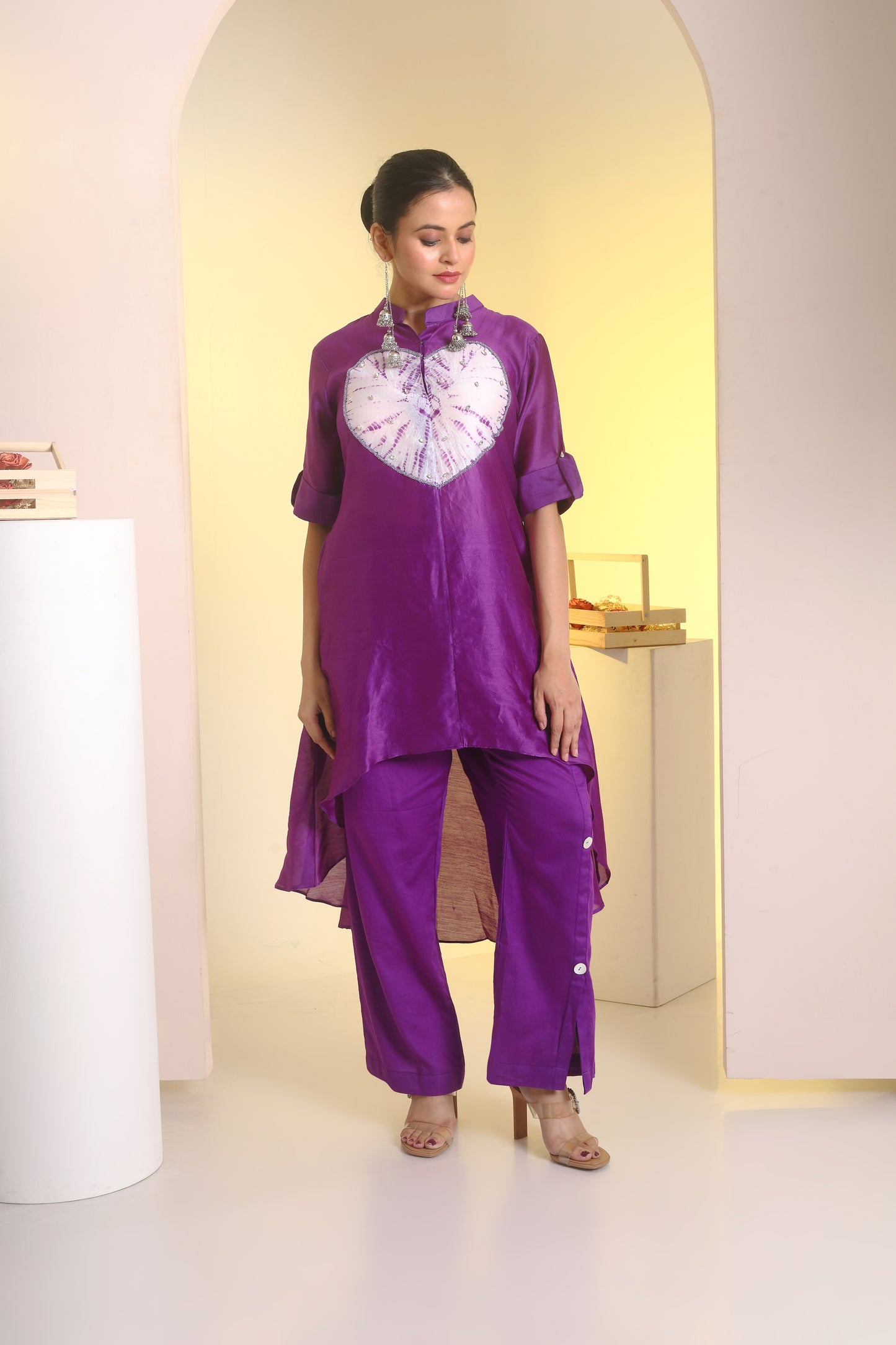 Heart the dye high-low coord set