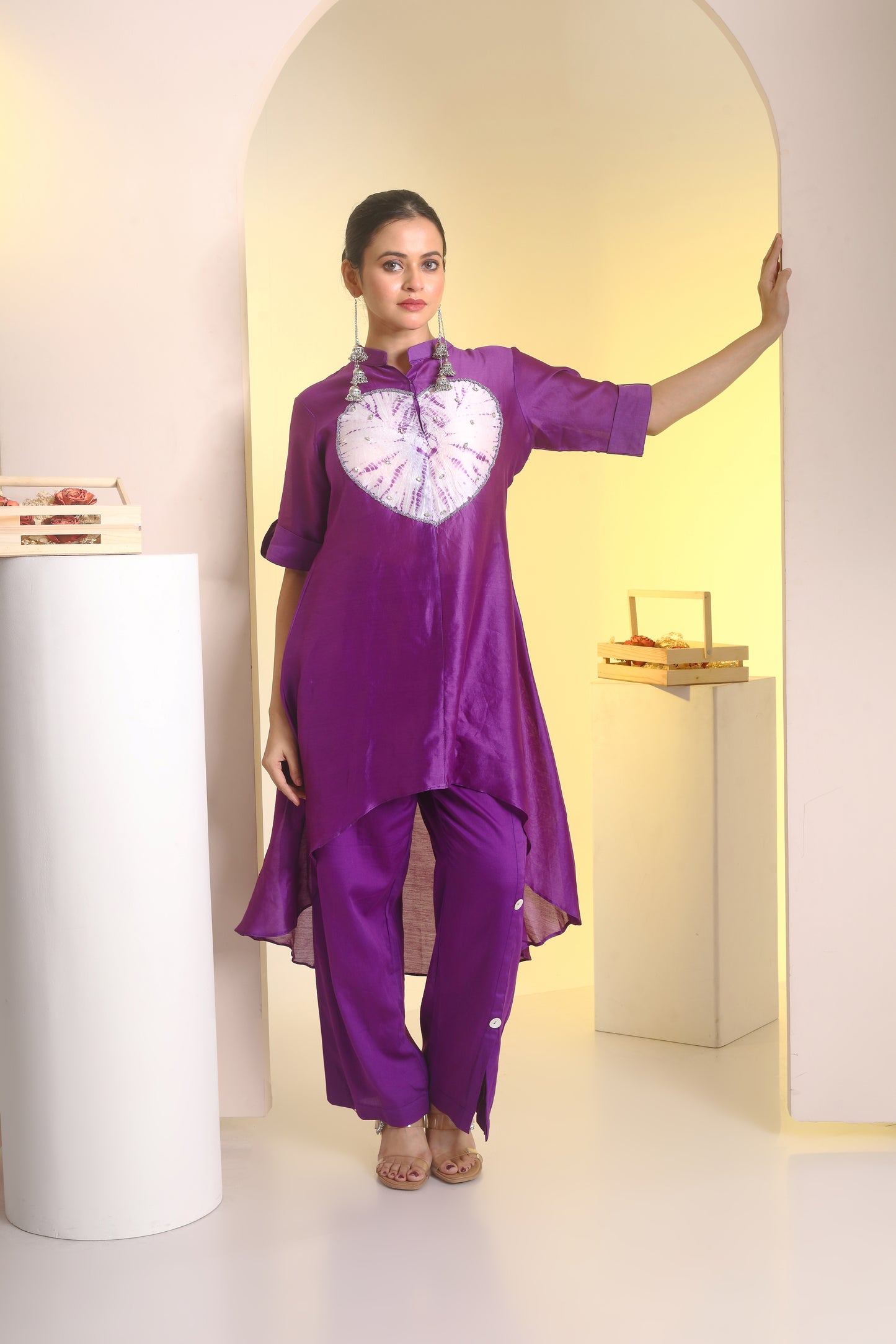 Heart the dye high-low coord set