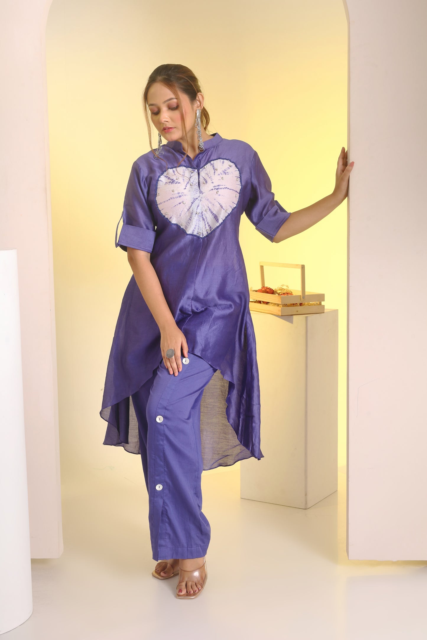 Heart the dye high-low coord set