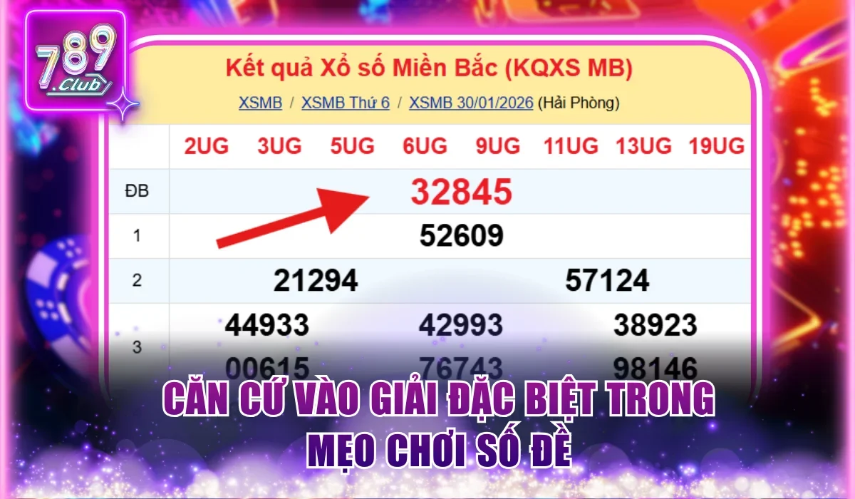 Tổng Hợp Mẹo Chơi Số Đề Từ Các Bậc Thầy Tại Cổng 789Club 2 Căn cứ vào giải đặc biệt trong mẹo chơi số đề